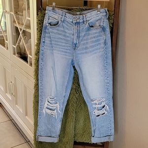 American Eagle Distressed Mom Jeans